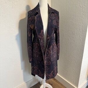 Anthropologie Solitaire soft Paisley like jacket SMALL